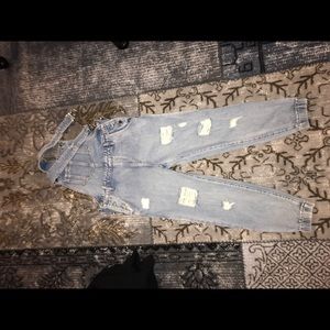 Kittenish Forrest Denim Overalls